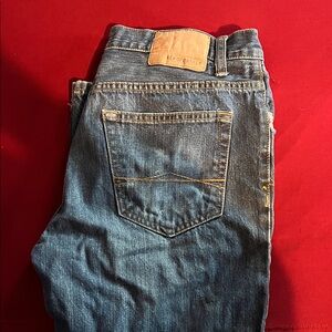Aeropostale Blue Denim Jeans with Tan Patch